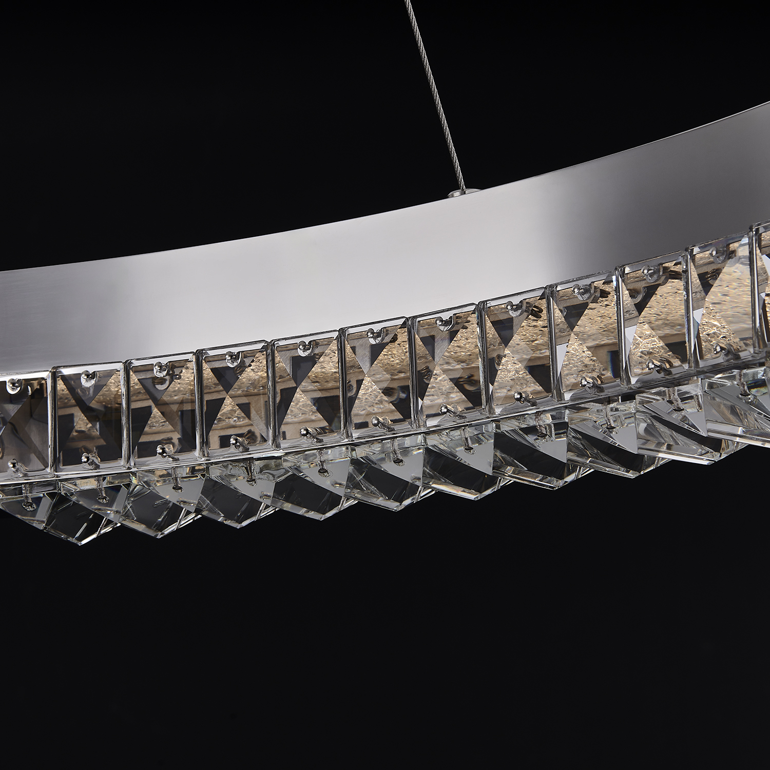 Dama 34In Chrome Pendant - Image 4