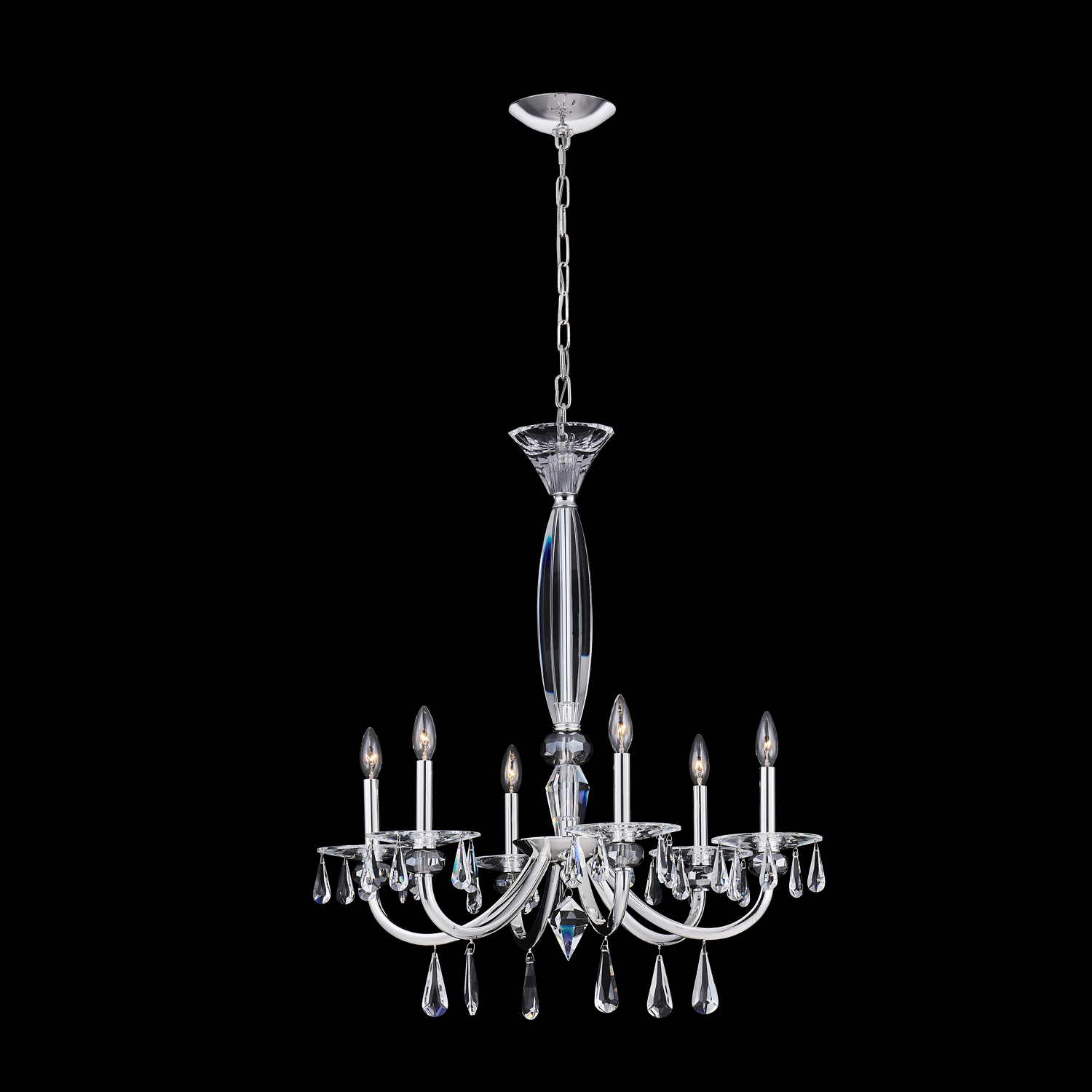 Passo 6 Lt Silver Chandelier