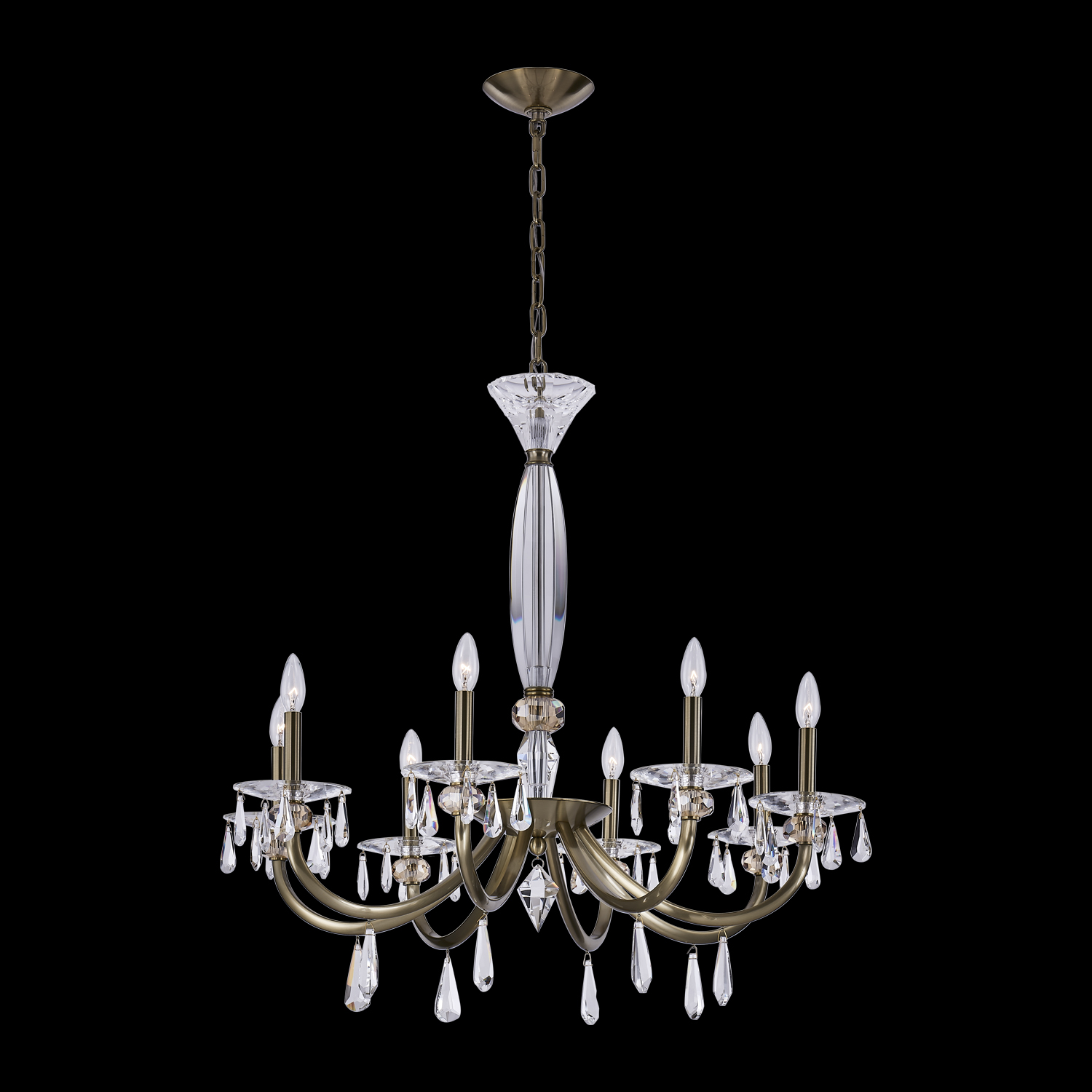 Passo 8 Lt Cham Gld Chandelier