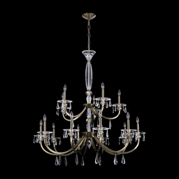 Passo 15 Lt Cham Gld Chandelier