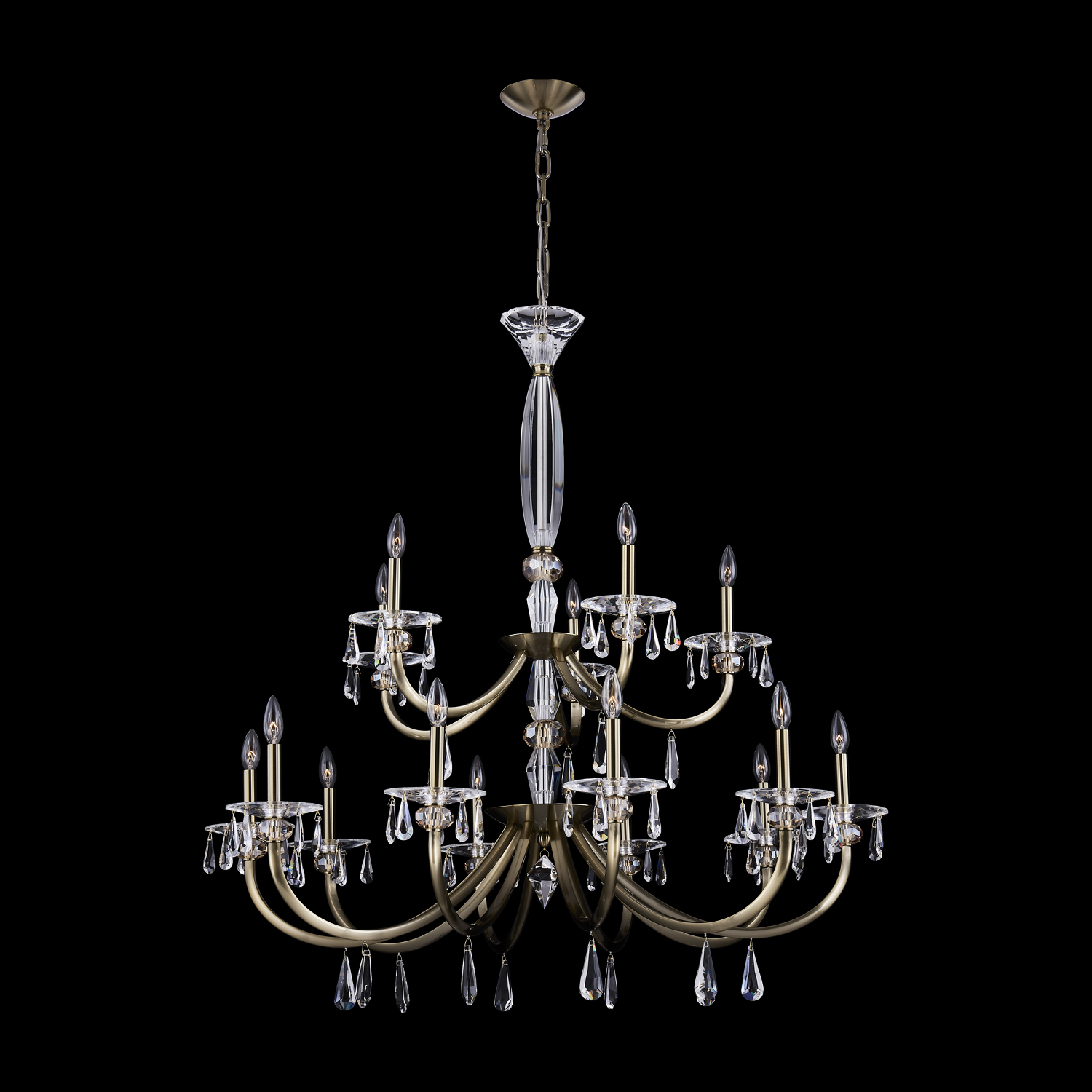 Passo 15 Lt Cham Gld Chandelier