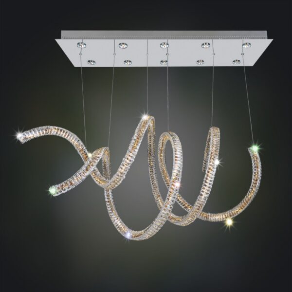 Ravina 10 Light + Led Convertible Pendant - Flush Mount