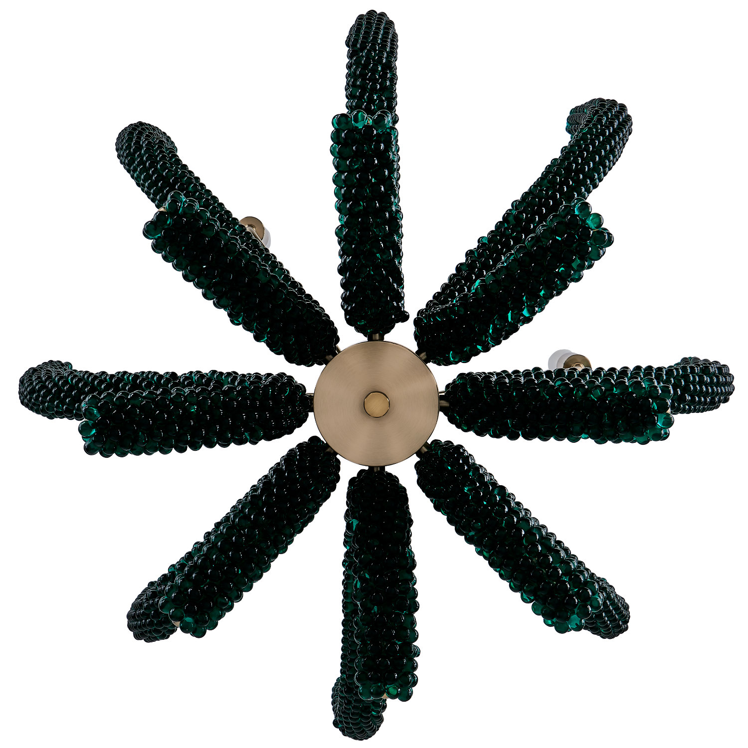CORAL 30 IN GREEN CHANDELIER - Image 2