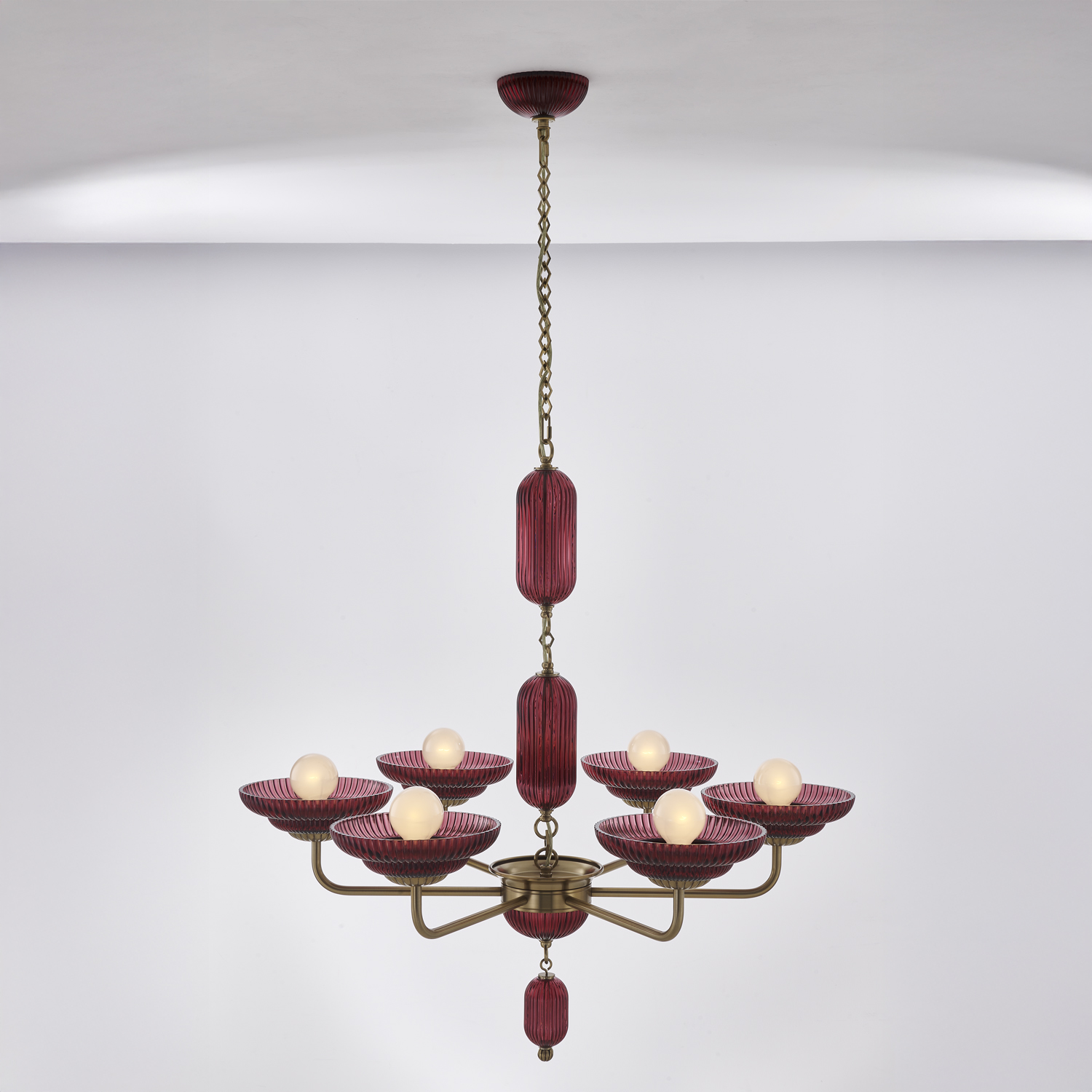 Verde 40-in 6 Light (40-watt) Satin Brass Chandelier - Image 11