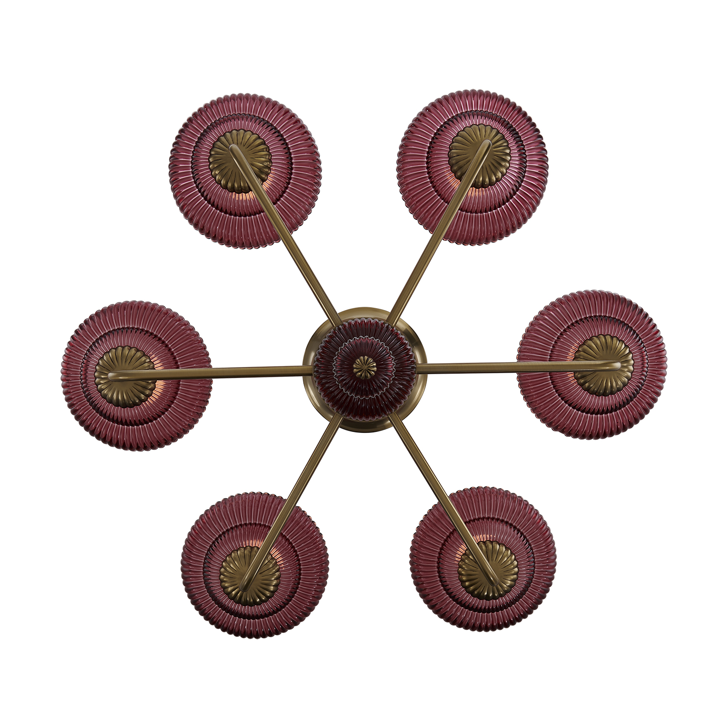 Verde 40-in 6 Light (40-watt) Satin Brass Chandelier - Image 3