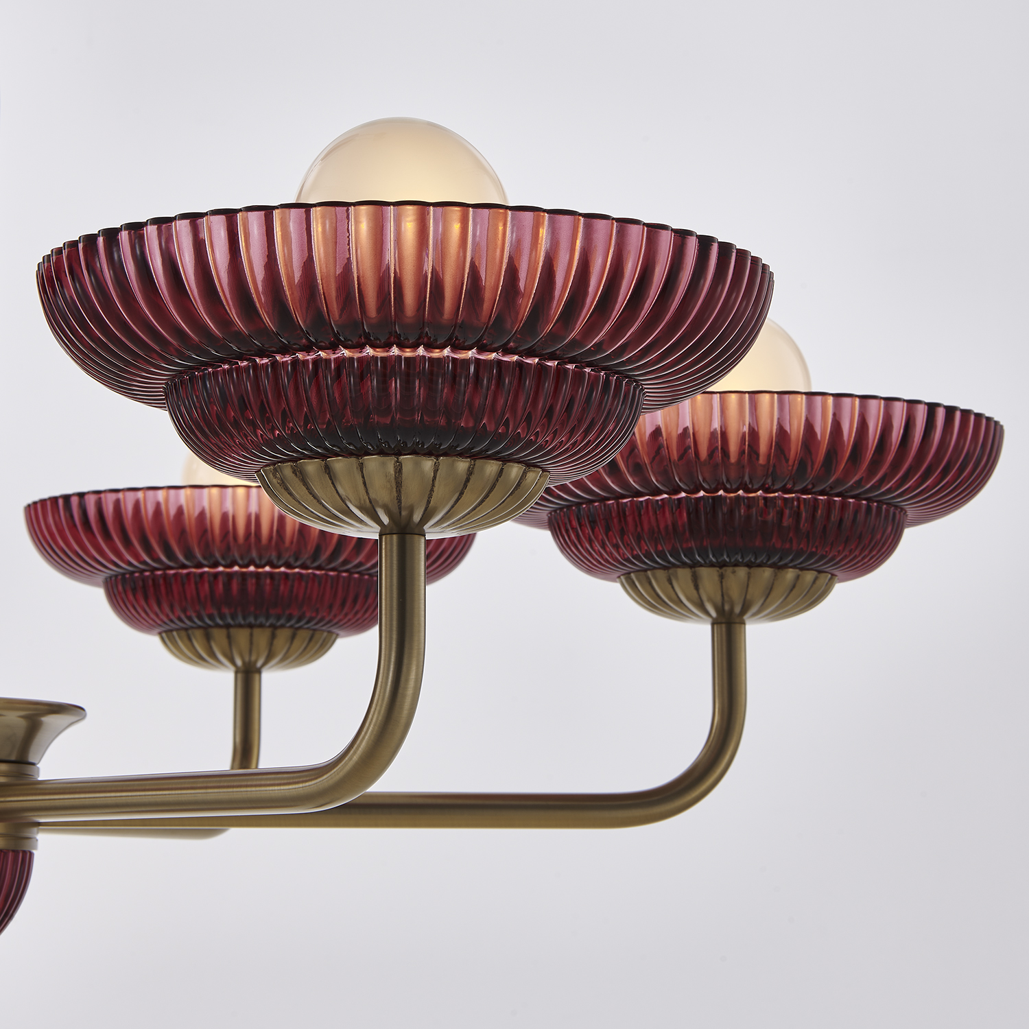 Verde 40-in 6 Light (40-watt) Satin Brass Chandelier - Image 6