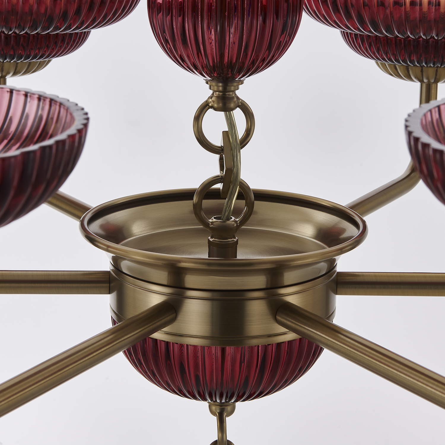 Verde 40-in 6 Light (40-watt) Satin Brass Chandelier - Image 7
