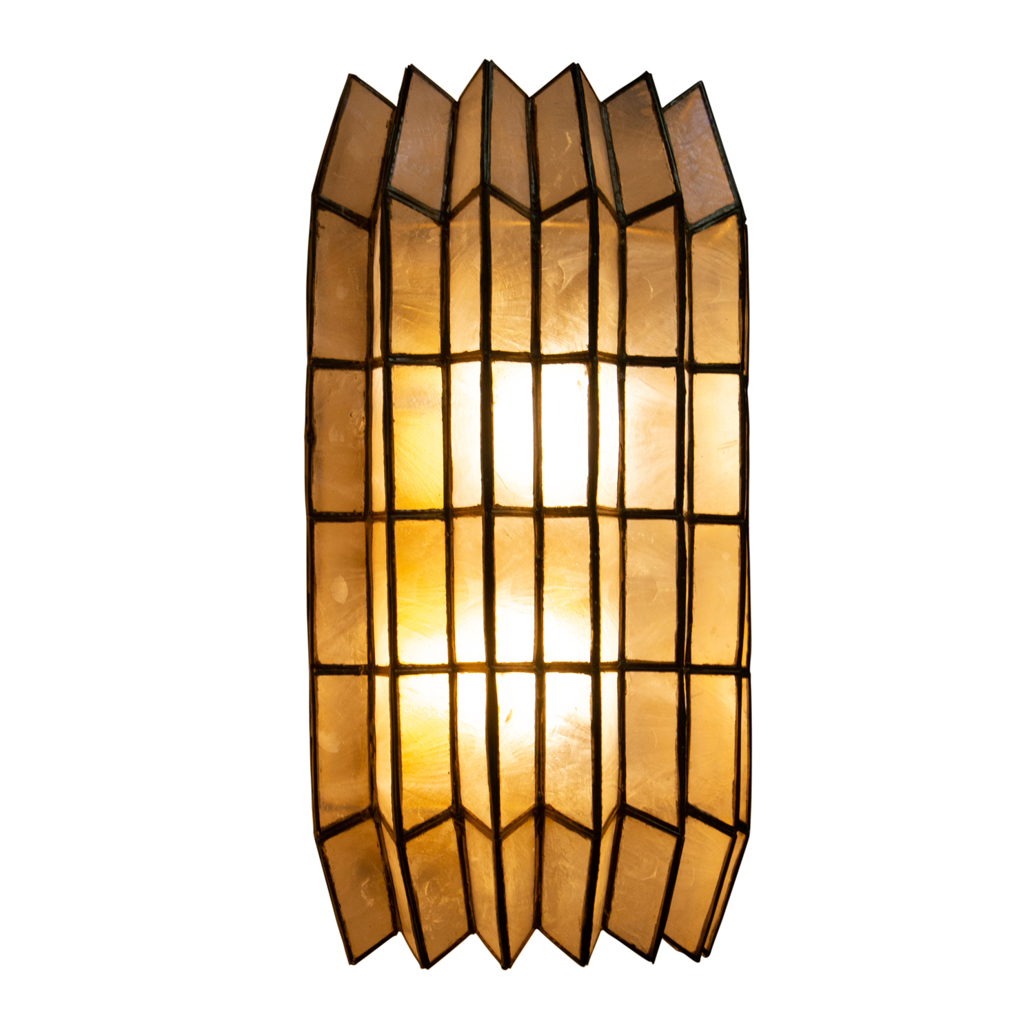 Fractal 8.5-in 2 Light (40-watt) Oxidized Gold Leaf Wall Sconce - Image 4