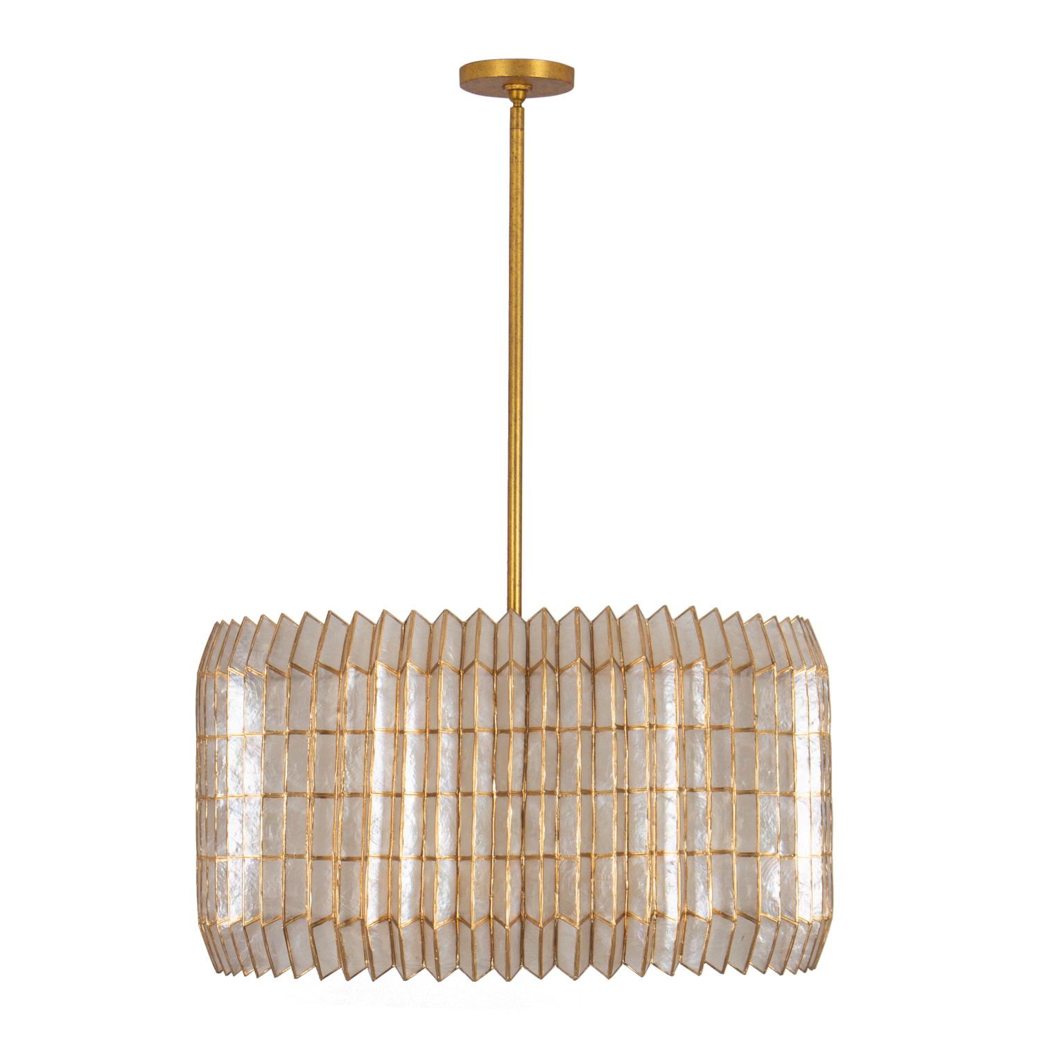 Fractal 28-in 8 Light (40-watt) Oxidized Gold Leaf Chandelier - Image 2