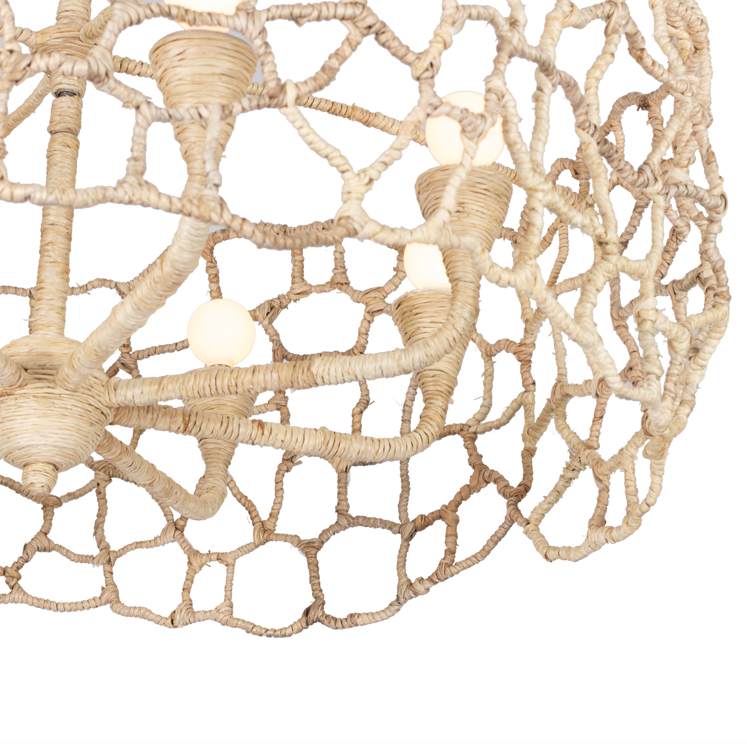 Reef 34-in 8 Light (40-watt) Warm Ivory Chandelier - Image 7