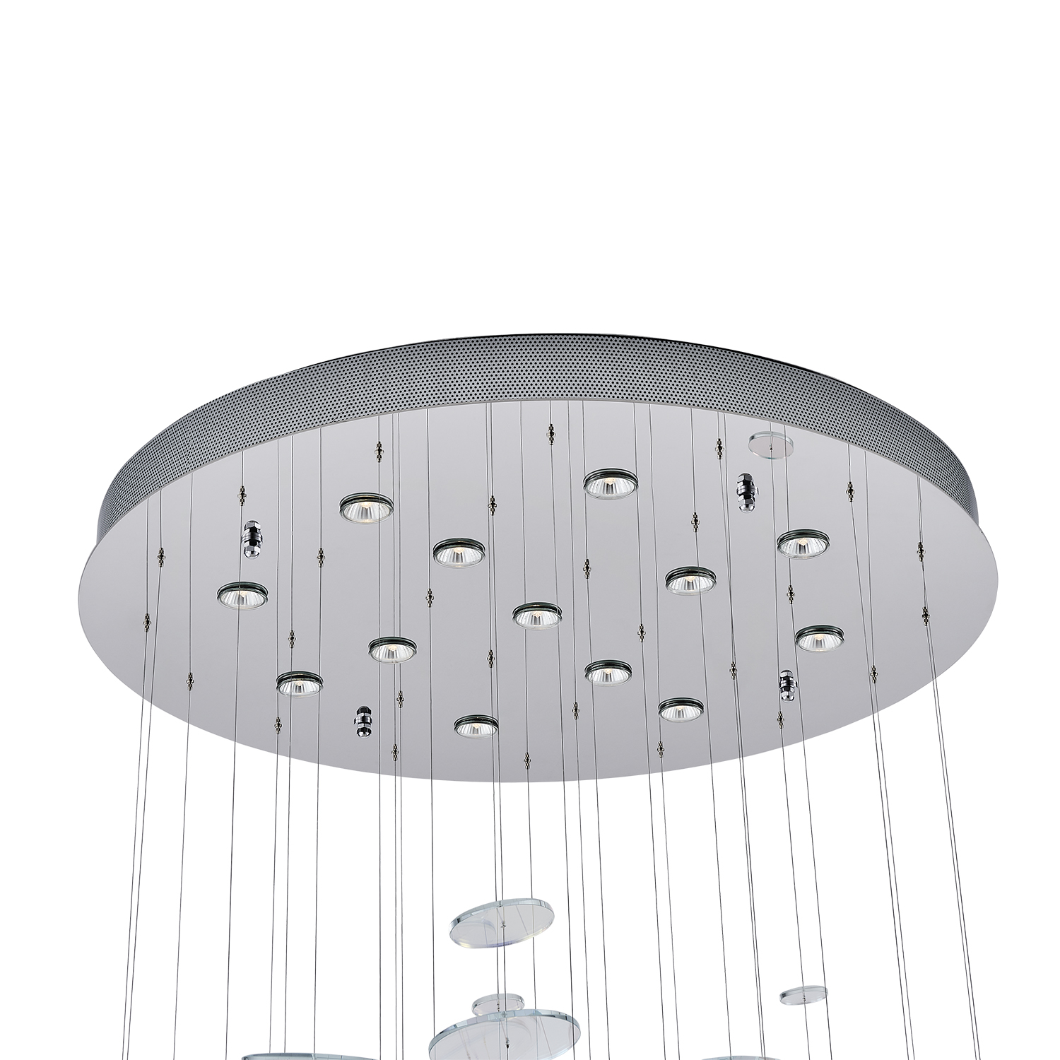 Spettro 36-in 13 Light (50-watt) Chrome Chandelier - Image 7