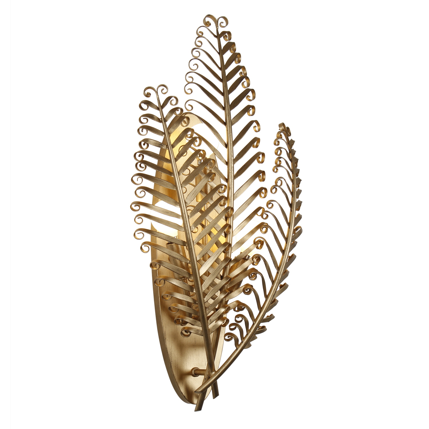 Fern 11.5-in 3 Light (40-watt) Modern Gold Wall Sconce - Image 4