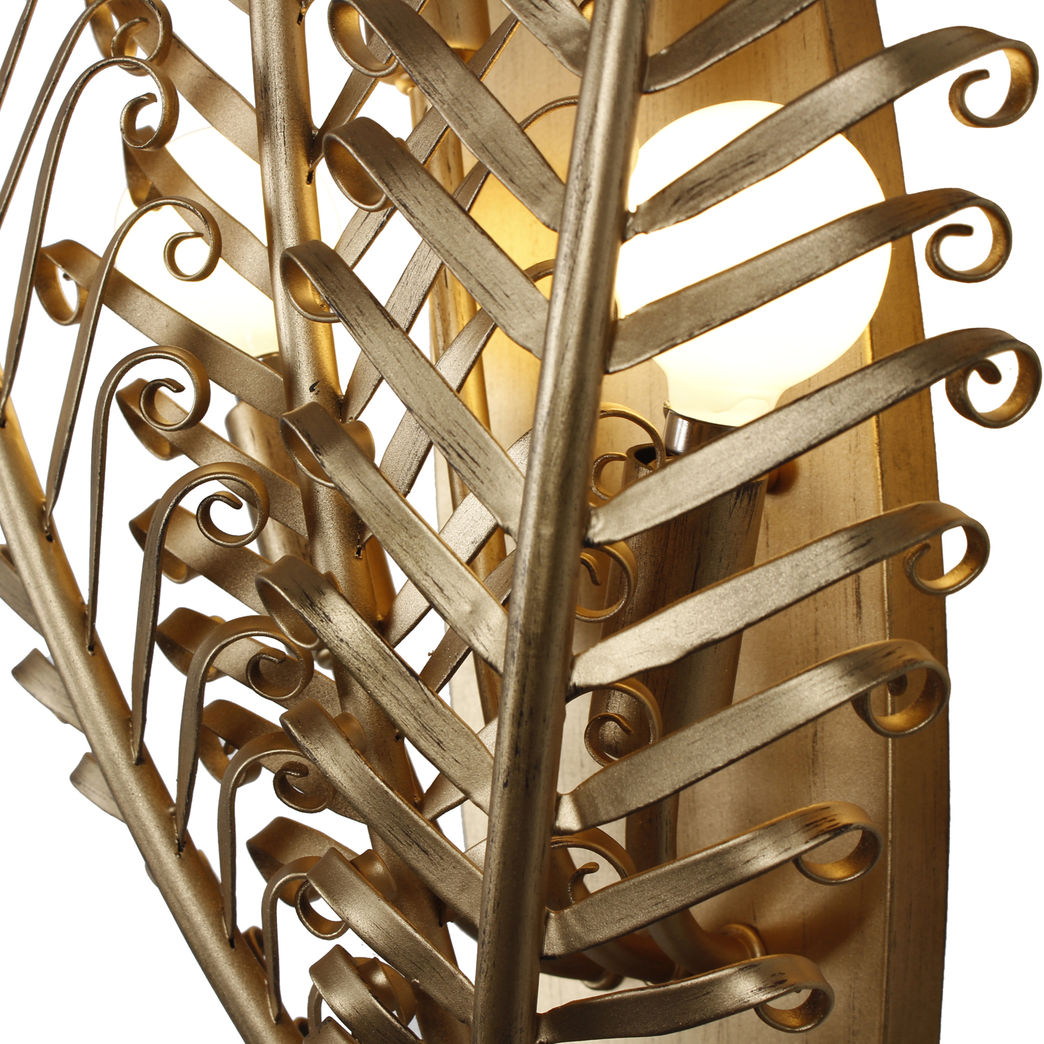 Fern 11.5-in 3 Light (40-watt) Modern Gold Wall Sconce - Image 8