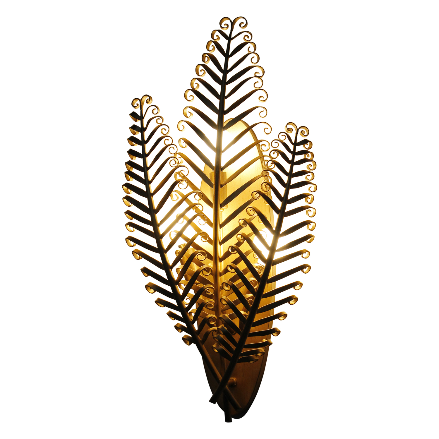 Fern 11.5-in 3 Light (40-watt) Modern Gold Wall Sconce - Image 10