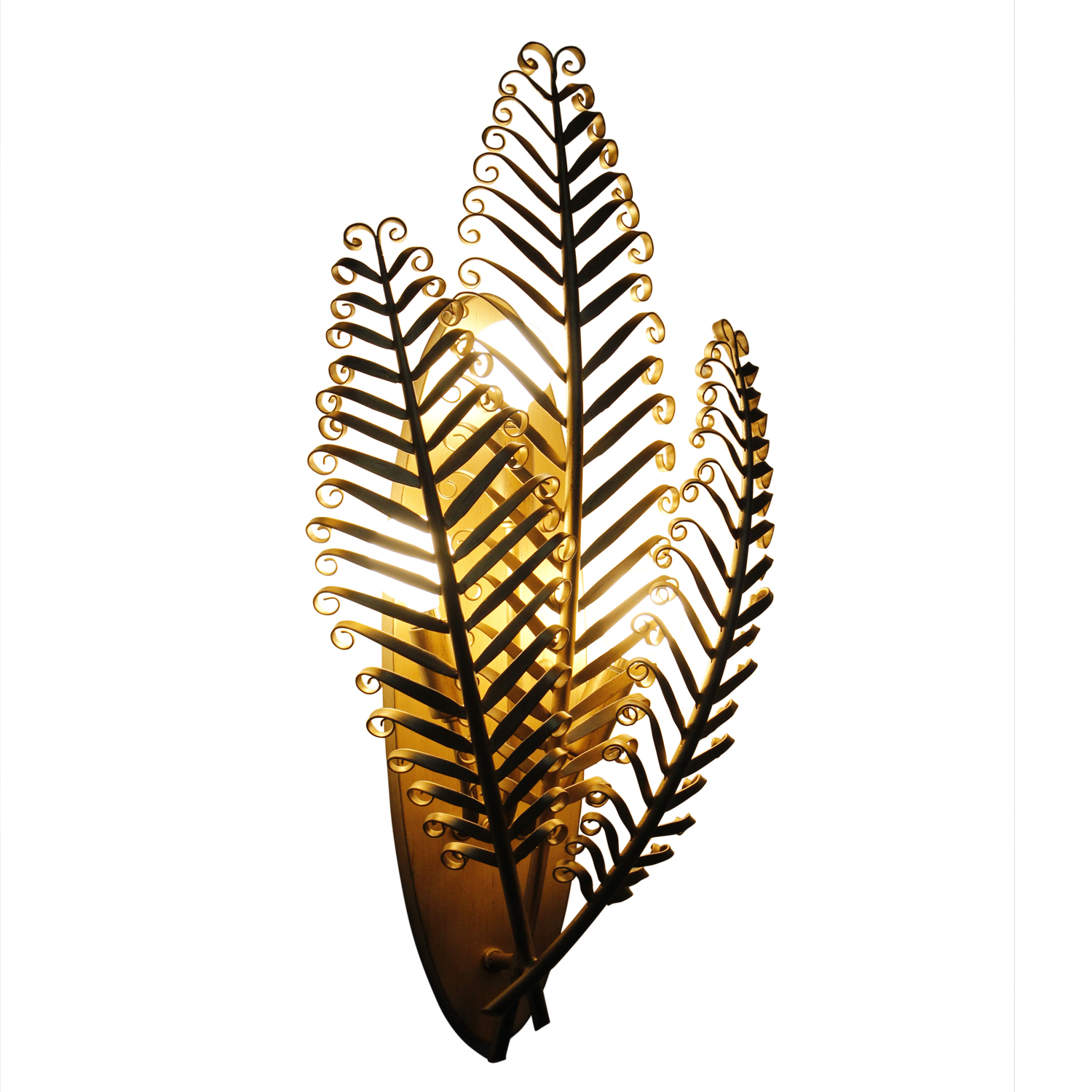 Fern 11.5-in 3 Light (40-watt) Modern Gold Wall Sconce - Image 11