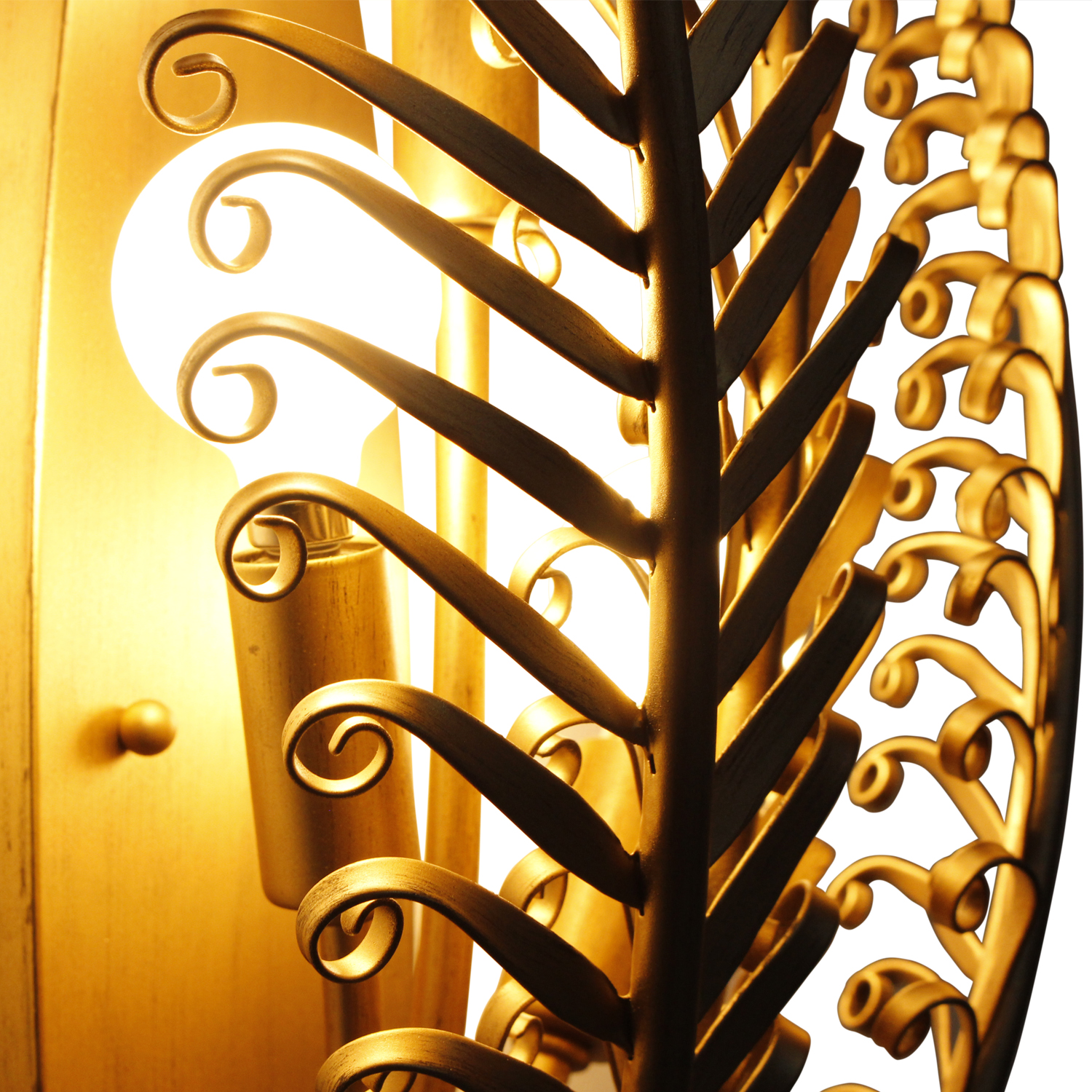 Fern 11.5-in 3 Light (40-watt) Modern Gold Wall Sconce - Image 12