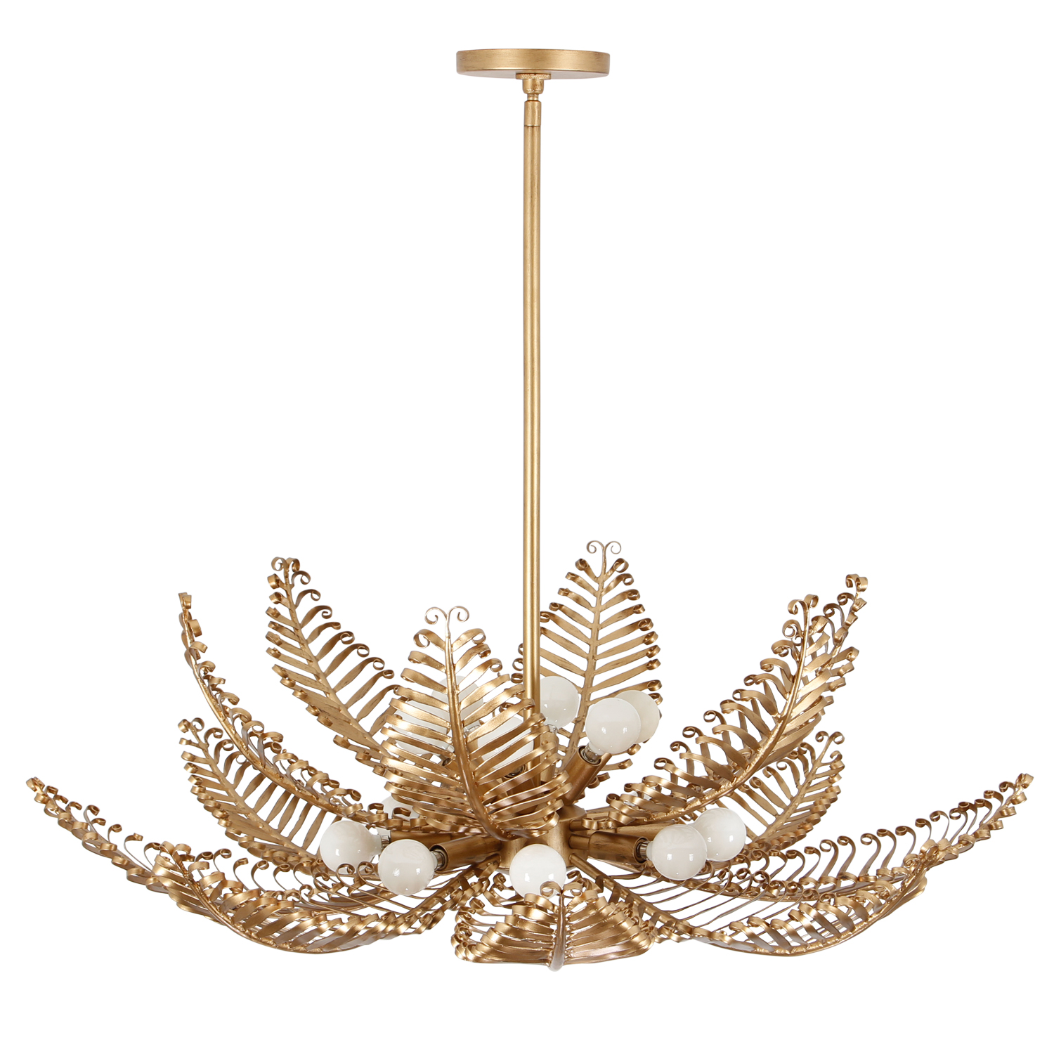 Fern 36-in 14 Light (40-watt) Modern Gold Chandelier