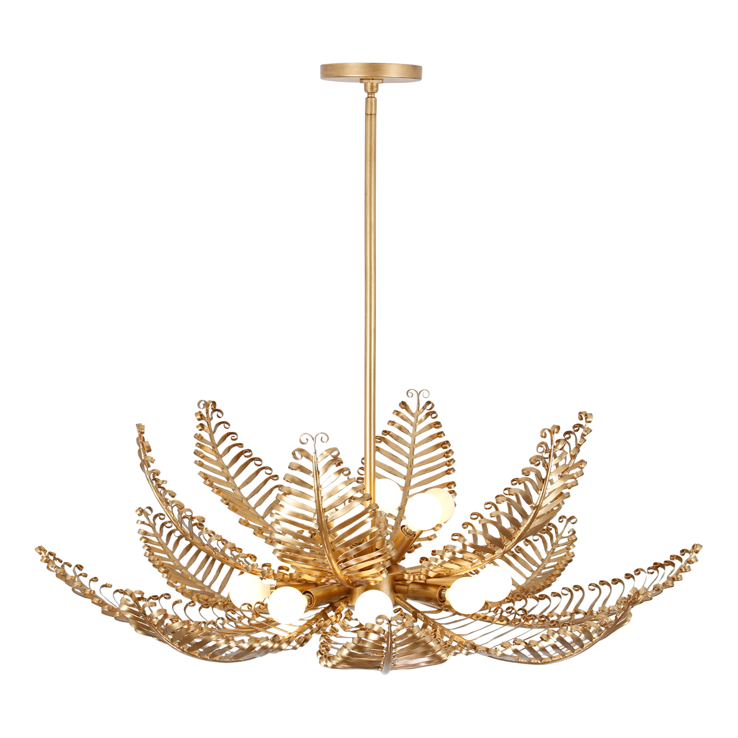 Fern 36-in 14 Light (40-watt) Modern Gold Chandelier - Image 2