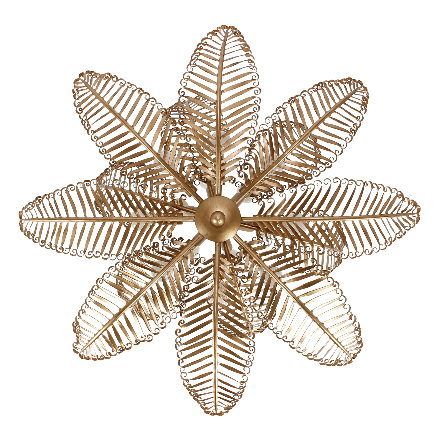 Fern 36-in 14 Light (40-watt) Modern Gold Chandelier - Image 5