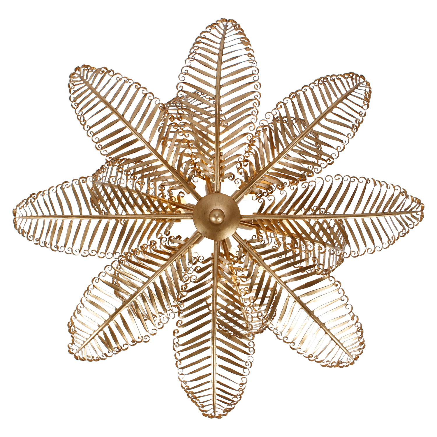 Fern 36-in 14 Light (40-watt) Modern Gold Chandelier - Image 4