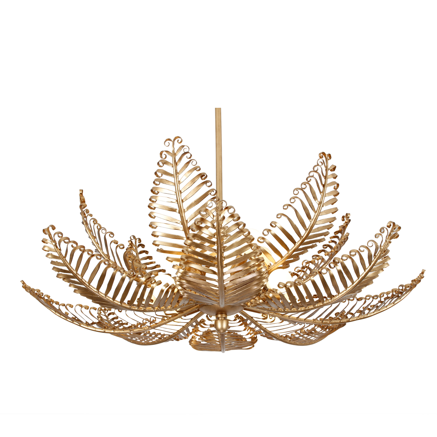 Fern 36-in 14 Light (40-watt) Modern Gold Chandelier - Image 12