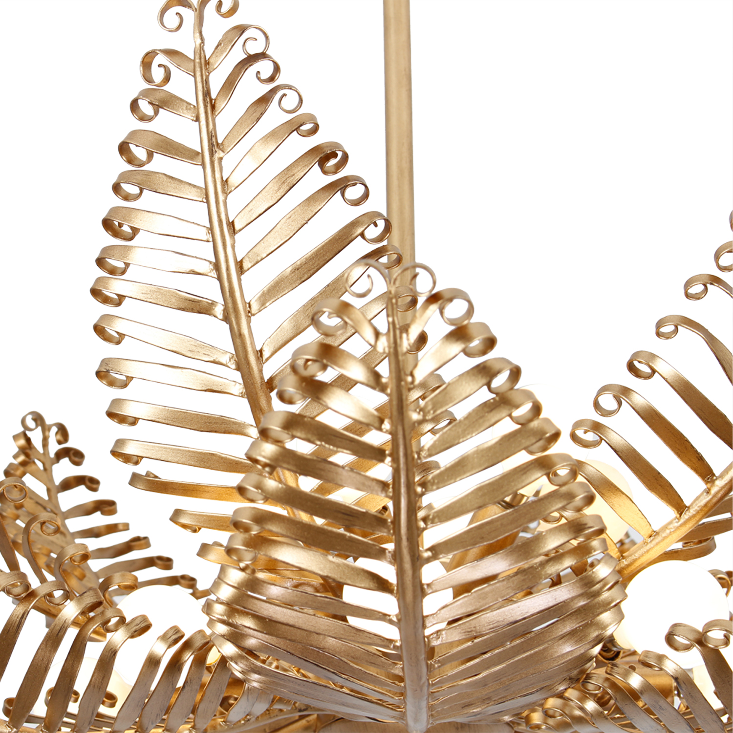 Fern 36-in 14 Light (40-watt) Modern Gold Chandelier - Image 14