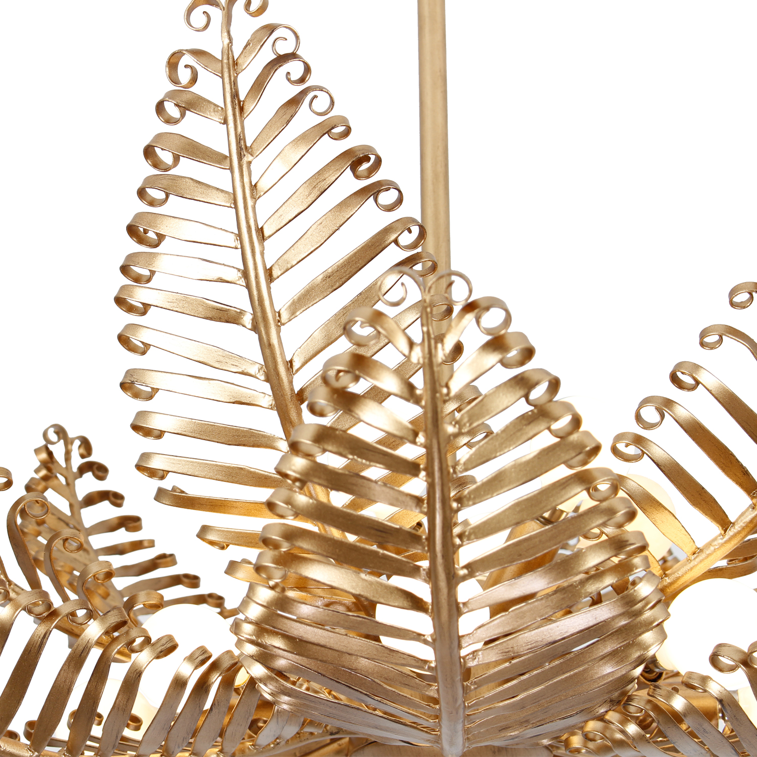 Fern 36-in 14 Light (40-watt) Modern Gold Chandelier - Image 13