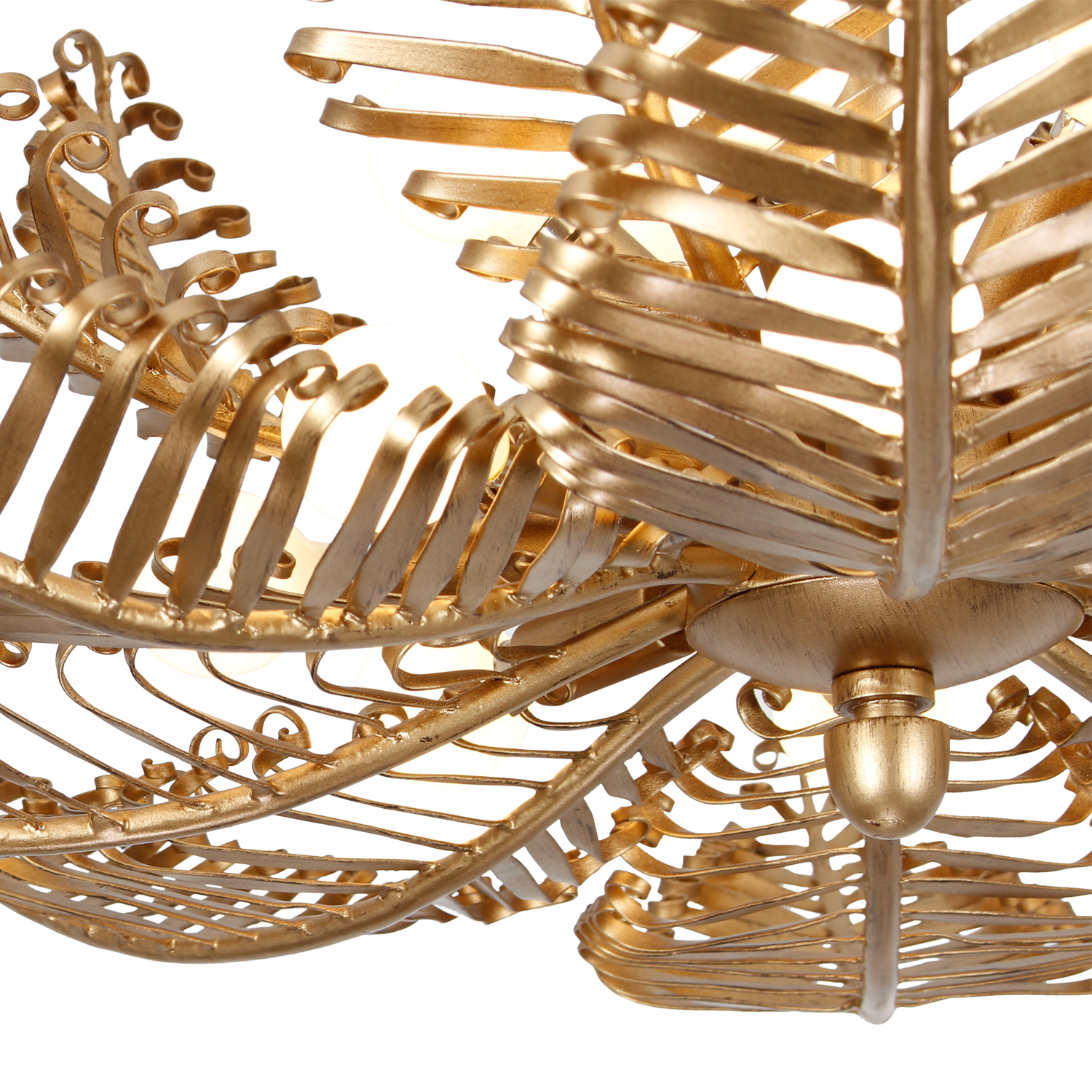 Fern 36-in 14 Light (40-watt) Modern Gold Chandelier - Image 15