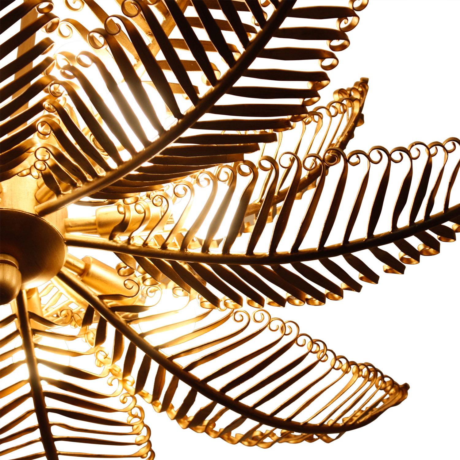 Fern 36-in 14 Light (40-watt) Modern Gold Chandelier - Image 16