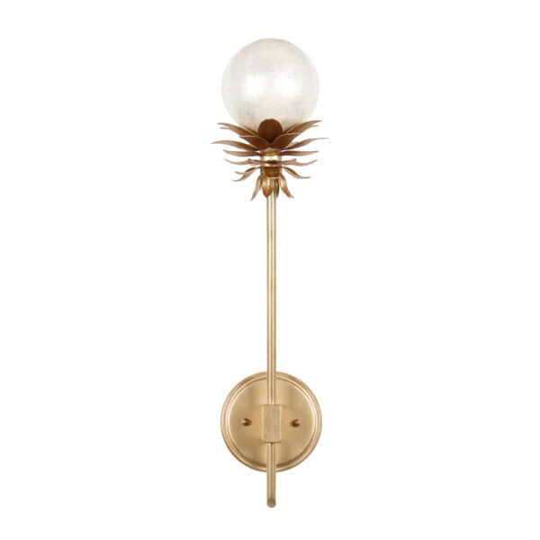 Florette 6.5-in 1 Light (25-watt) Modern Gold Wall Sconce