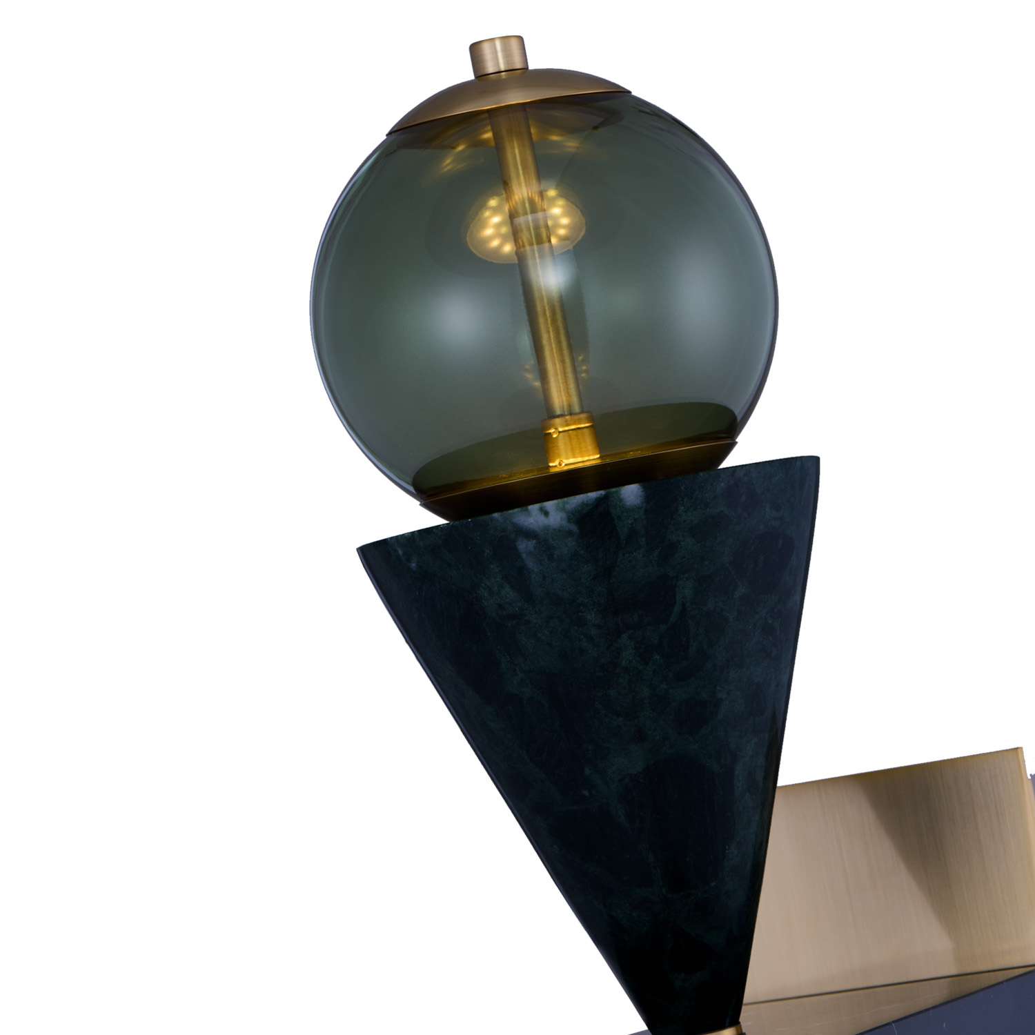 DEMI GREEN MARBLE WALL SCONCE - Image 2
