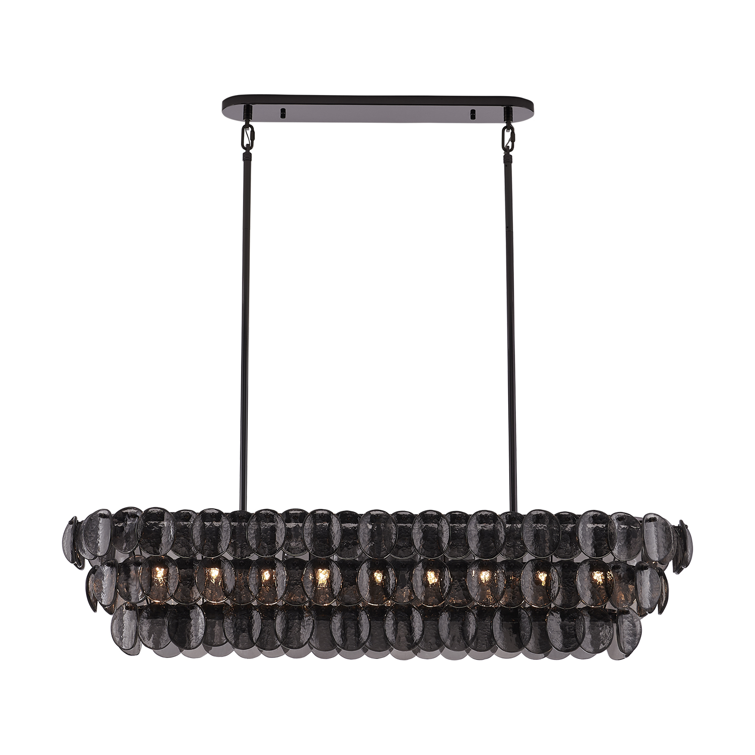 Uroko 49.5-in 9 Light (40-watt) Black Nickel Linear Pendant