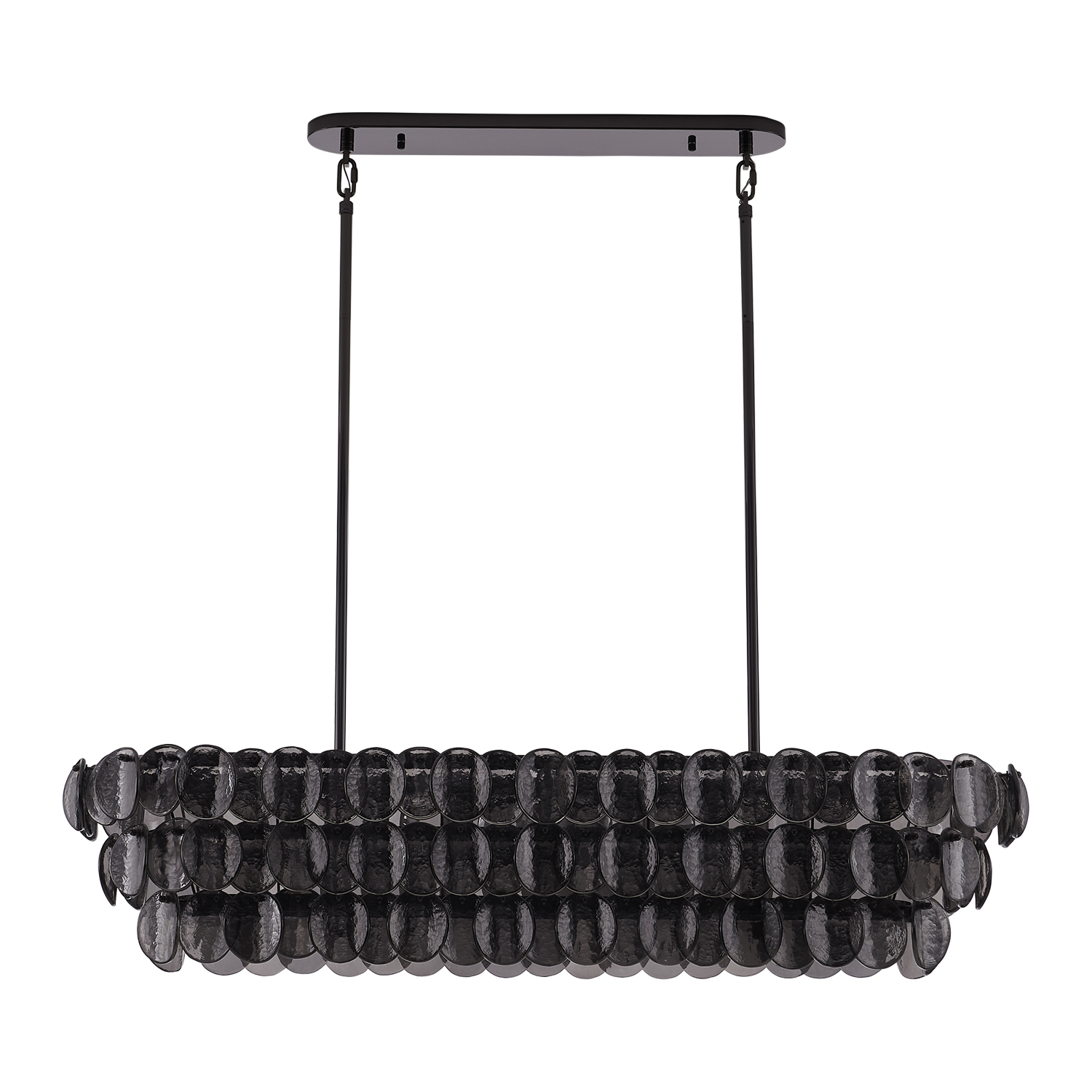 Uroko 49.5-in 9 Light (40-watt) Black Nickel Linear Pendant - Image 2