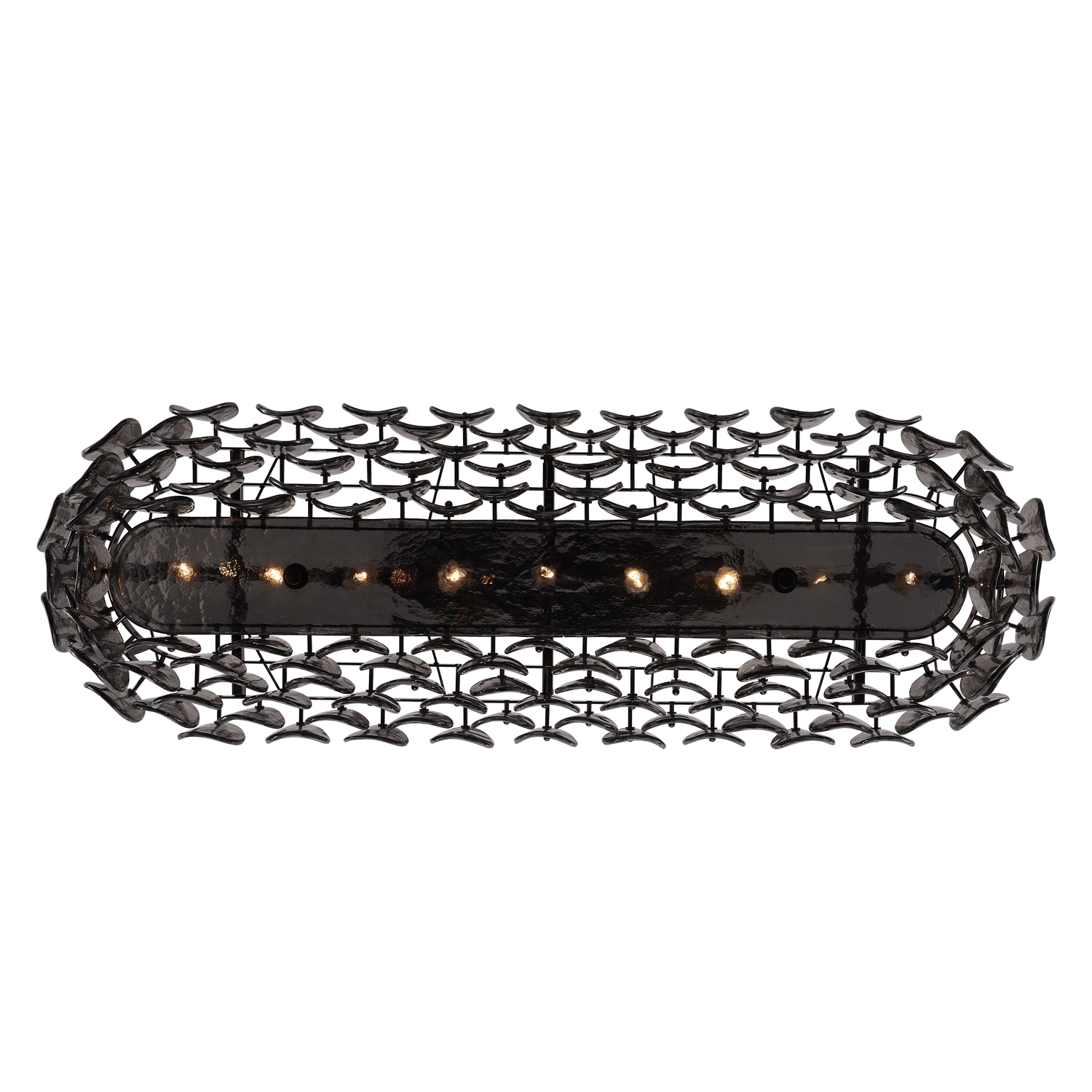 Uroko 49.5-in 9 Light (40-watt) Black Nickel Linear Pendant - Image 4