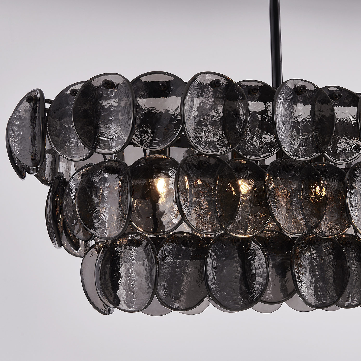 Uroko 49.5-in 9 Light (40-watt) Black Nickel Linear Pendant - Image 6