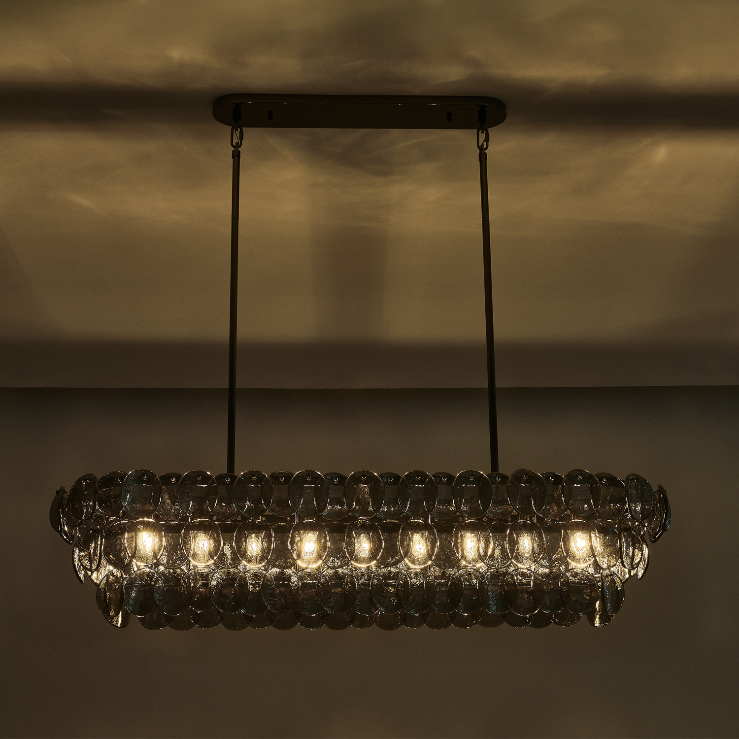 Uroko 49.5-in 9 Light (40-watt) Black Nickel Linear Pendant - Image 11