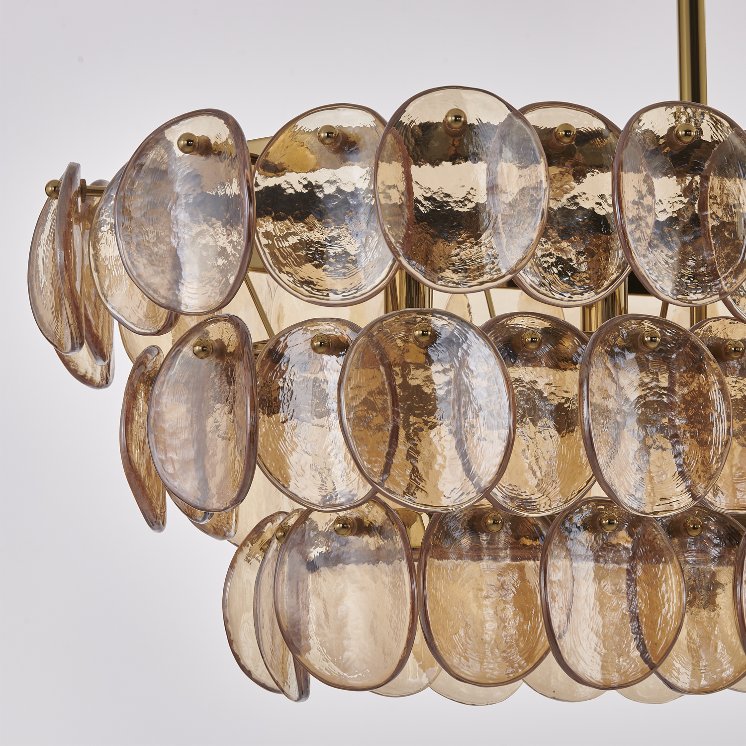 Uroko 49.5-in 9 Light (40-watt) Polished Winter Brass Linear Pendant - Image 6