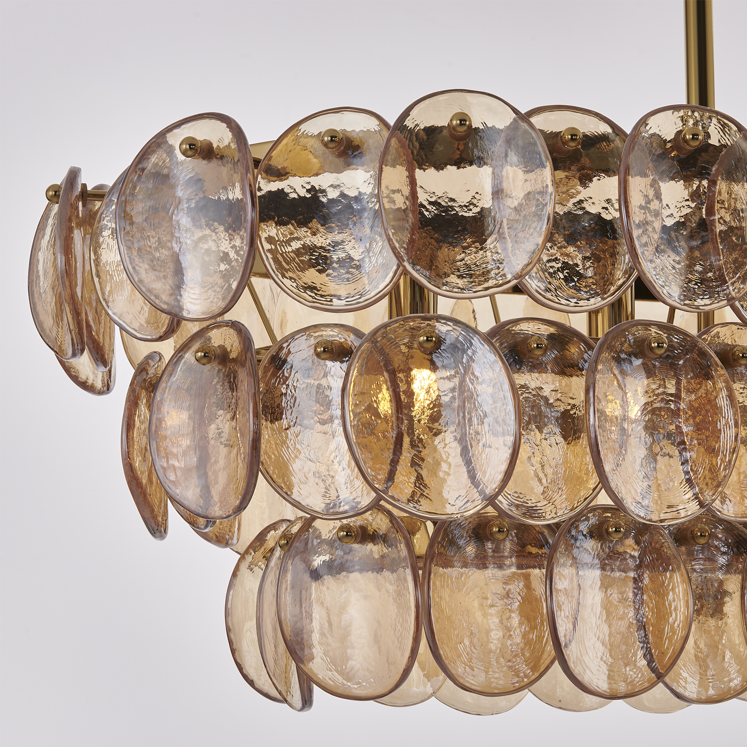Uroko 49.5-in 9 Light (40-watt) Polished Winter Brass Linear Pendant - Image 7