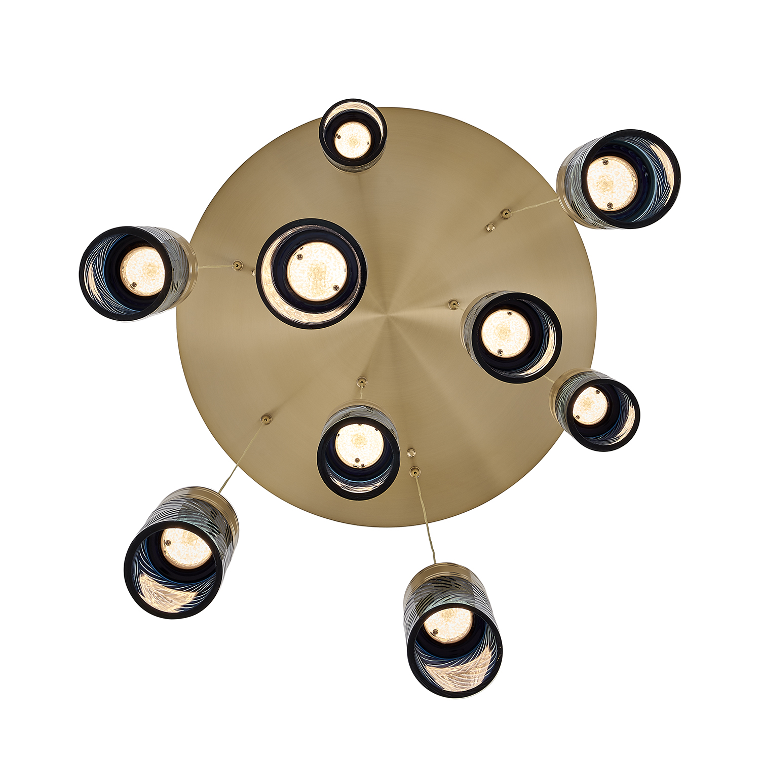 Kiriko 24-in (54-watt) LED Winter Brass Chandelier - Image 2