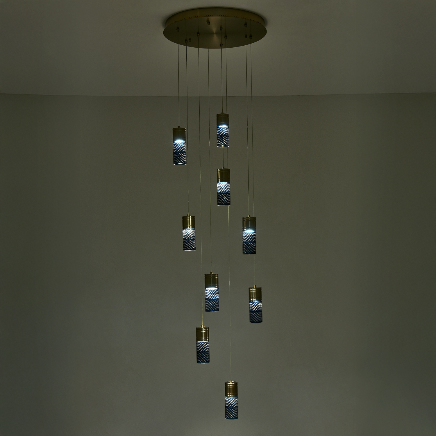 Kiriko 24-in (54-watt) LED Winter Brass Chandelier - Image 6
