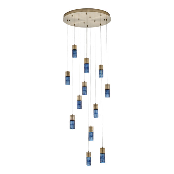 Kiriko 30-in (72-watt) LED Winter Brass Chandelier