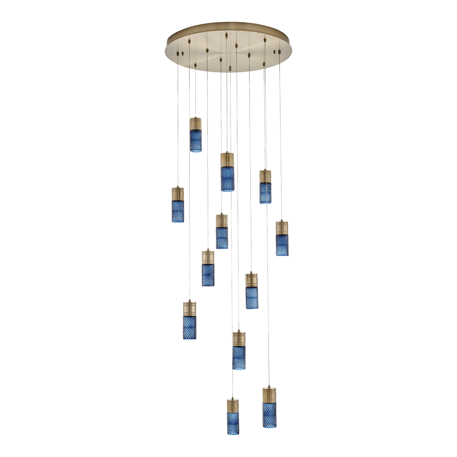 Kiriko 30-in (72-watt) LED Winter Brass Chandelier