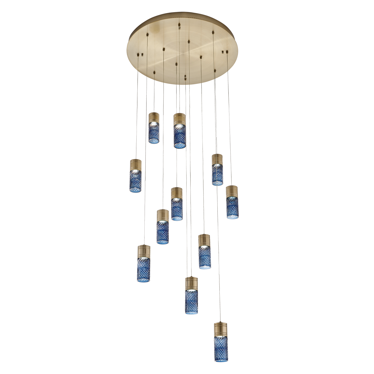 Kiriko 30-in (72-watt) LED Winter Brass Chandelier - Image 4