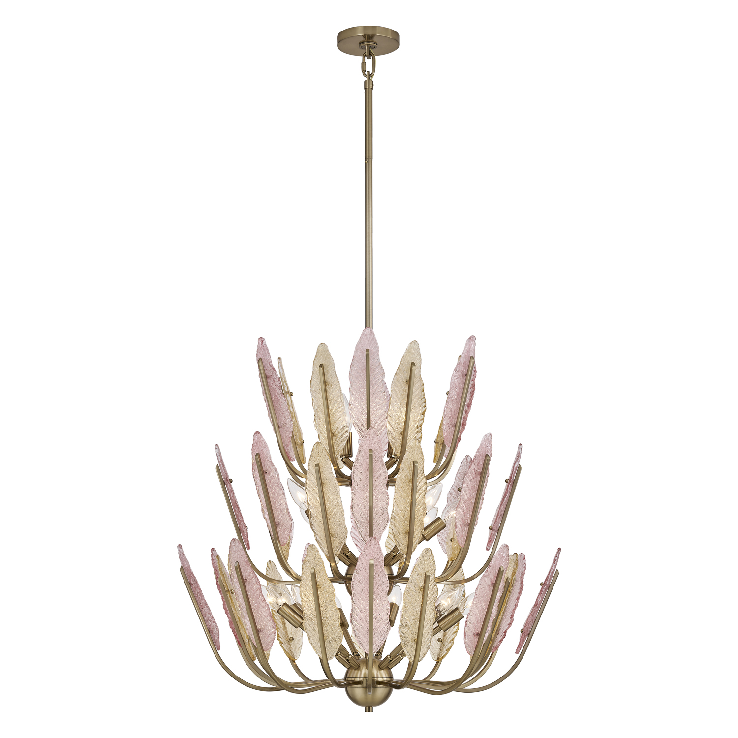 Autumna 29.5-in 22 Light (40-watt) Brushed Champagne Gold Chandelier - Image 2