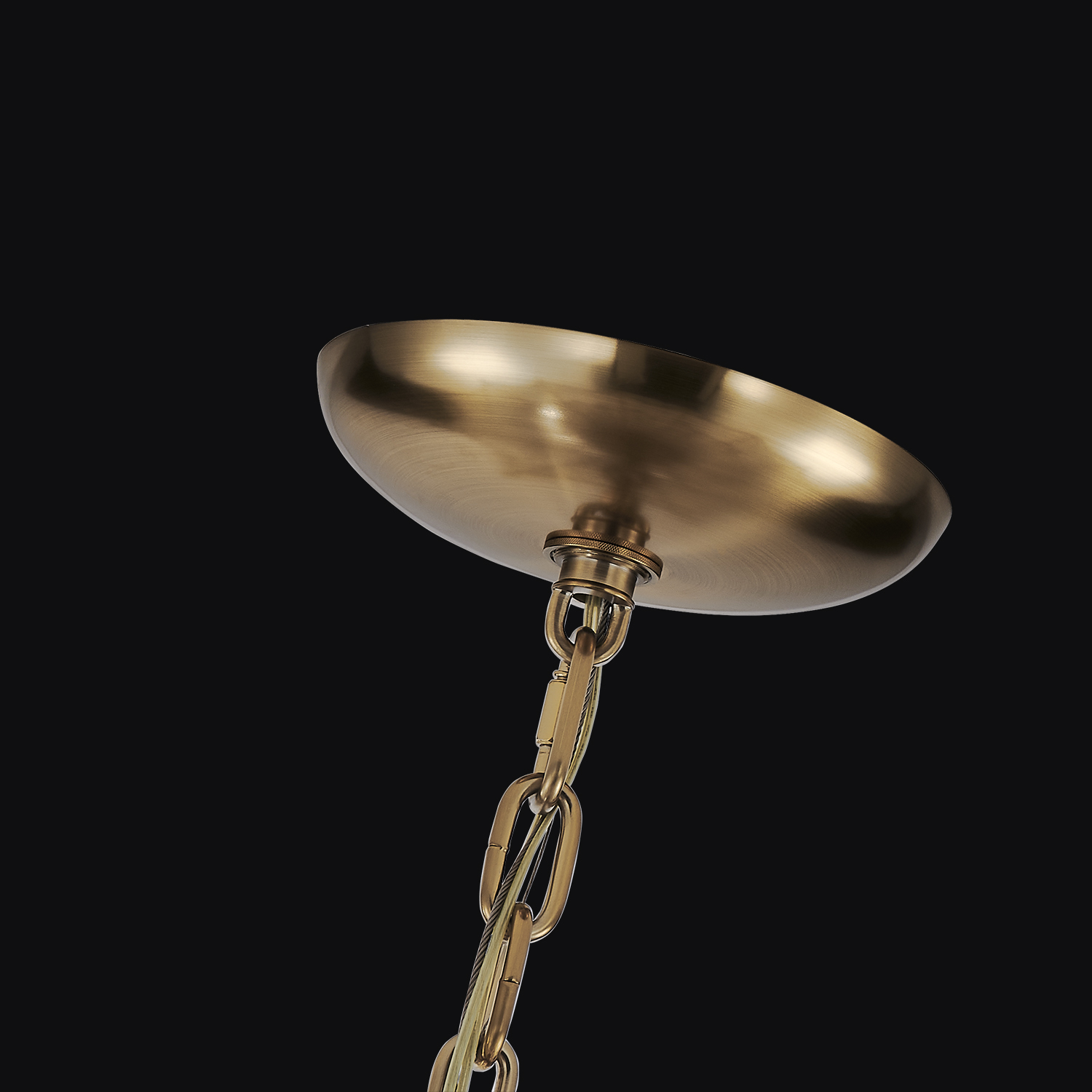 Adorn 35.75-in 40 Light (40-watt) Vintage Brass Chandelier - Image 2