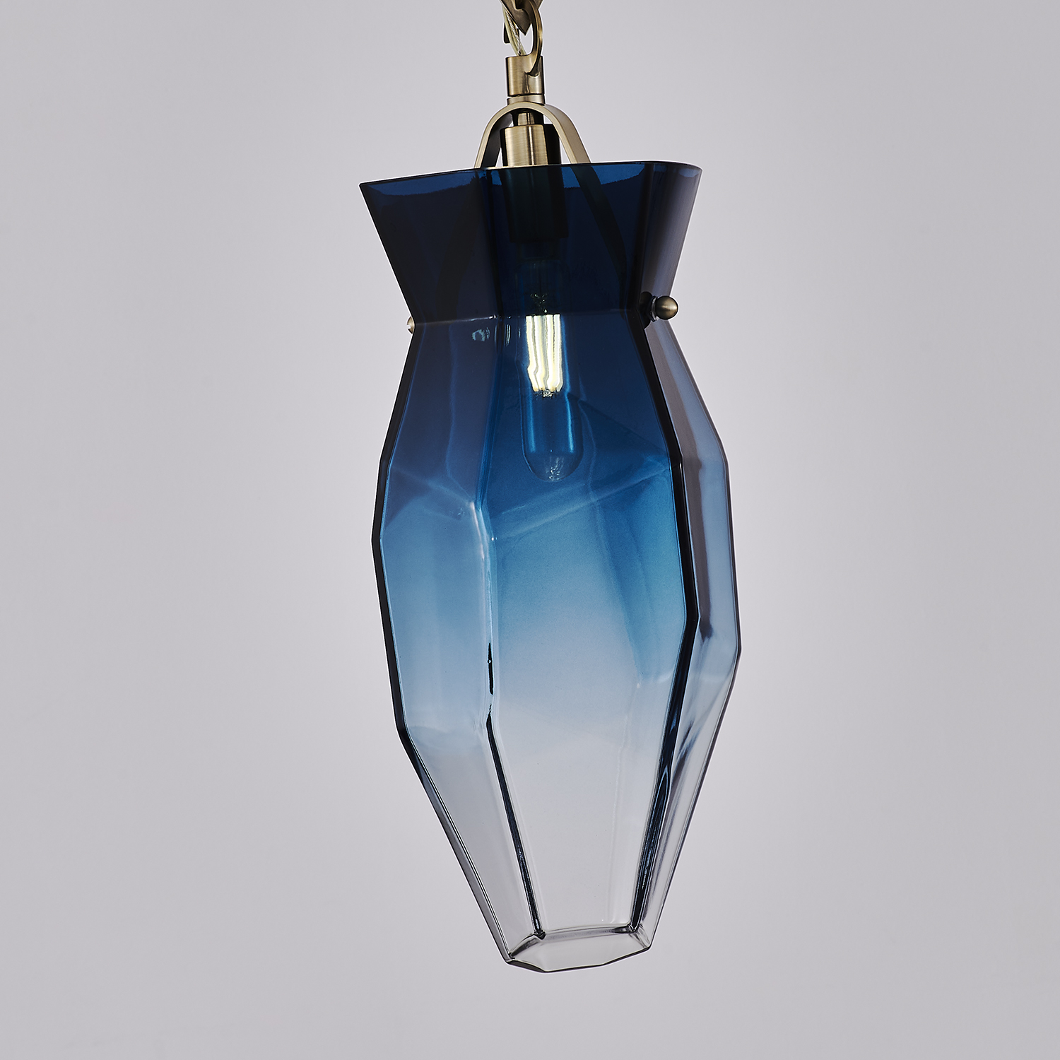 Bolsa 6.5-in 1 Light (40-watt) Winter Brass Pendant - Image 6