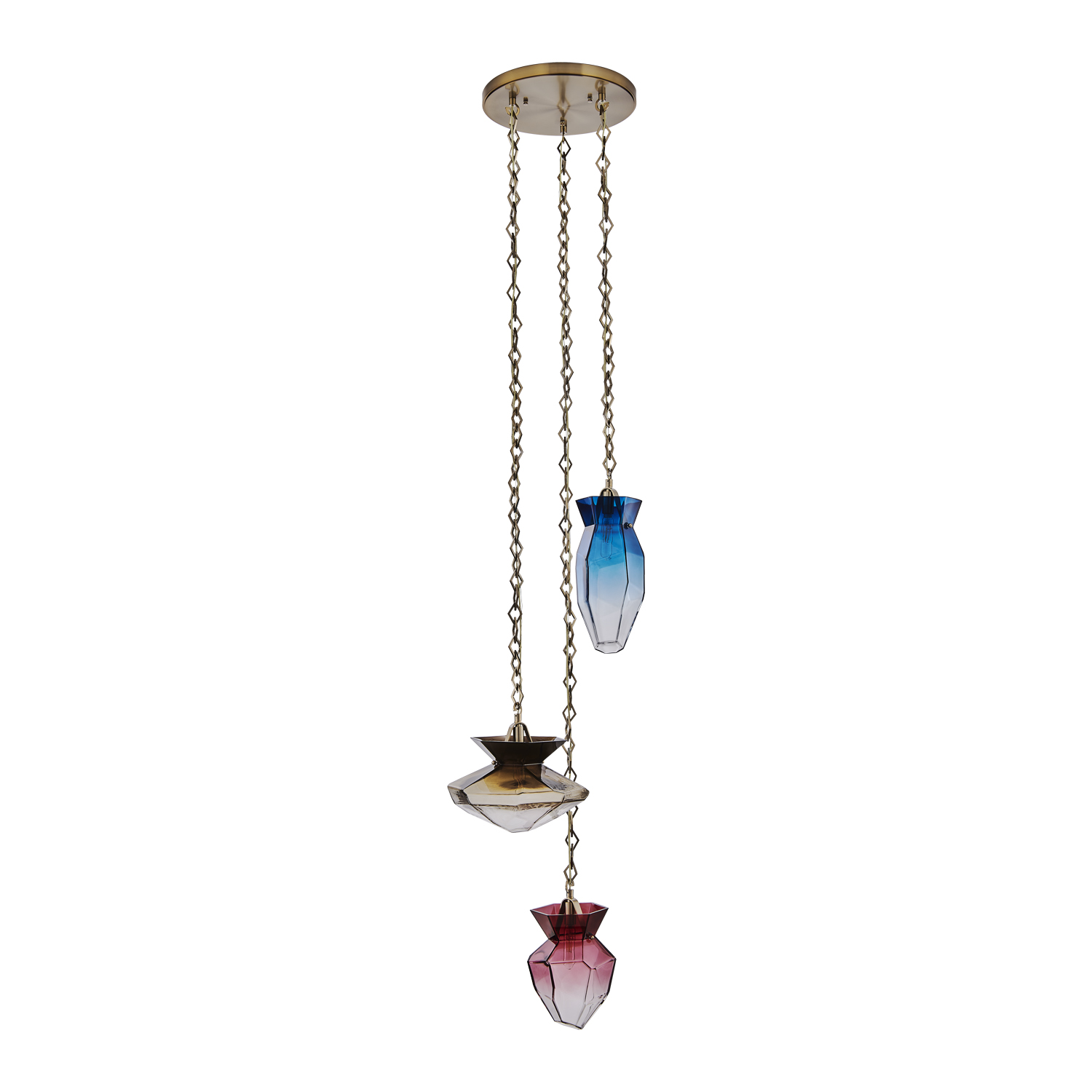Bolsa 21.25-in 3 Light (40-watt) Winter Brass Chandelier - Image 2