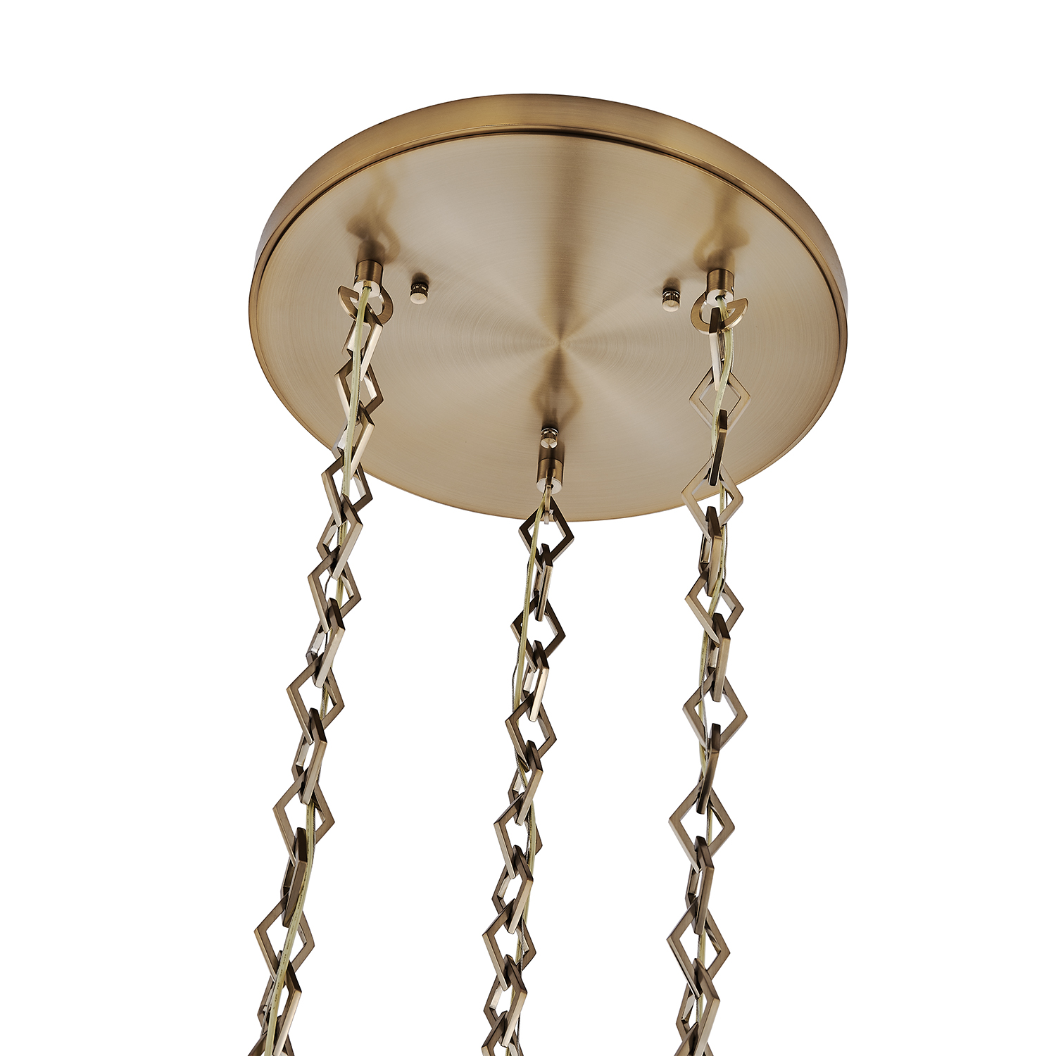 Bolsa 21.25-in 3 Light (40-watt) Winter Brass Chandelier - Image 4