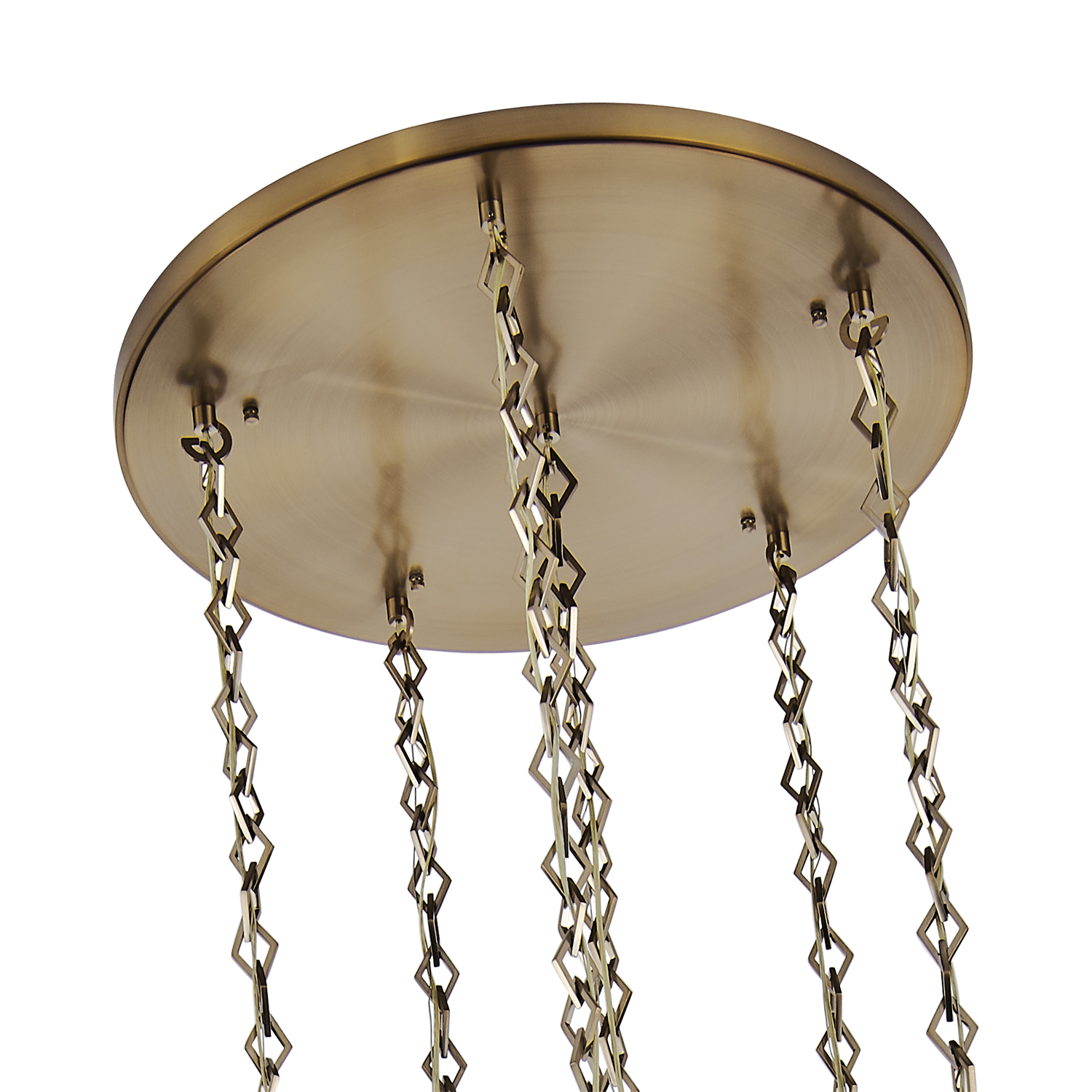 Bolsa 31-in 6 Light (40-watt) Winter Brass Chandelier - Image 4