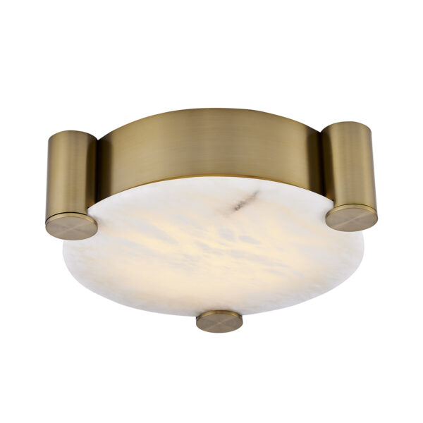 Lumba 17-in (12-watt) LED Winter Brass Flush Mount